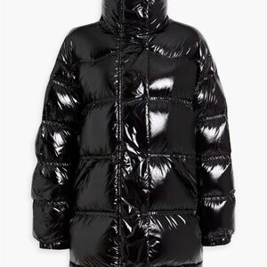Stand Studio Glossy Black Puffer Coat